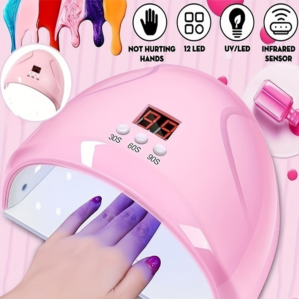 Photography Lighting Gel - UV/LED เครื่องฉายแสงบำบัดเล็บ โคมไฟเล็บ USB 12 แสงบ่ม