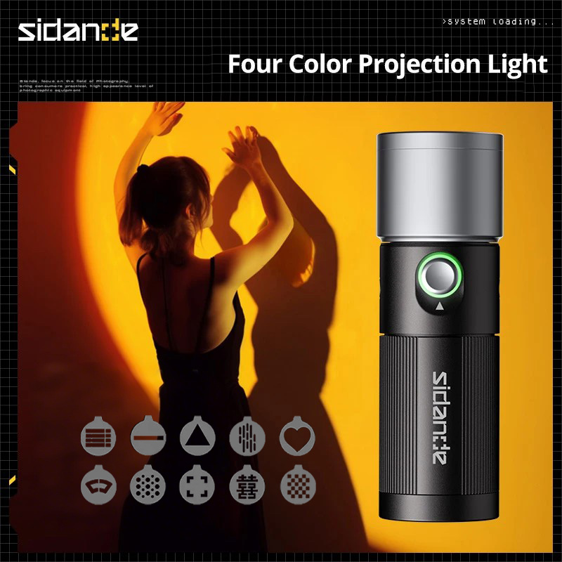 Photography Lighting Uk - SIDANDE PHOTOOLEX 10W ไฟฉายสี่สีโปรเจคเตอร์ Light Built-in8400mAh