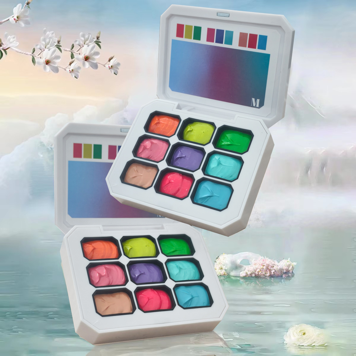 Photography Lighting Gel - ยาทาเล็บเจล 9 สี 1 ชิ้น สำหรับเพ้นท์เล็บไล่เฉดสี