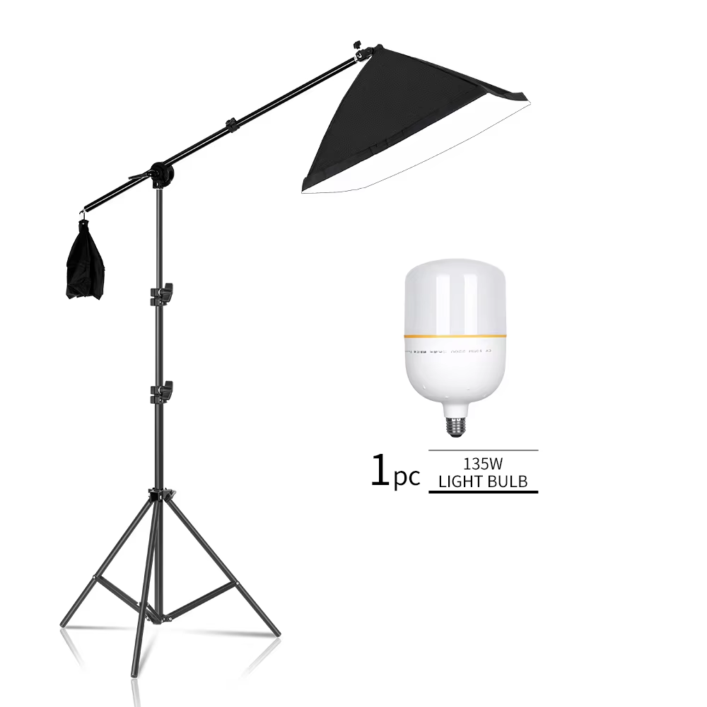 Photography Lighting Composition - ชุดไฟสตูดิโอซอฟต์บ็อกซ์สำหรับถ่ายภาพ 5500K ระบบไฟต่อเนื่อง ซอฟต์บ็อกซ์ขนาด 50x70 ซม.