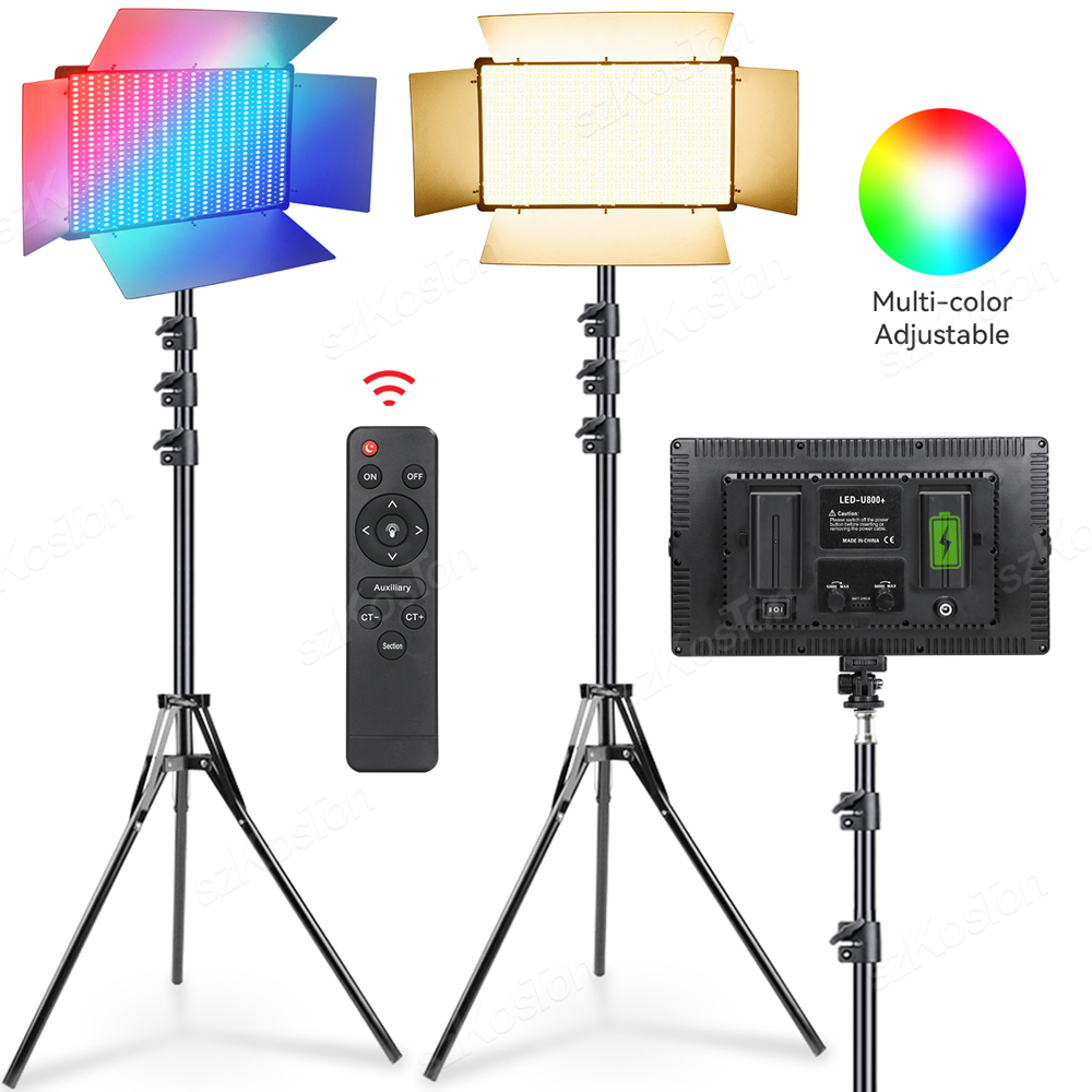 Photography Lighting Uk - RGB LED ชุดถ่ายภาพโคมไฟ78นิ้วขาตั้ง8800MAh แบตเตอรี่3200-5600K สำหรับ youTube