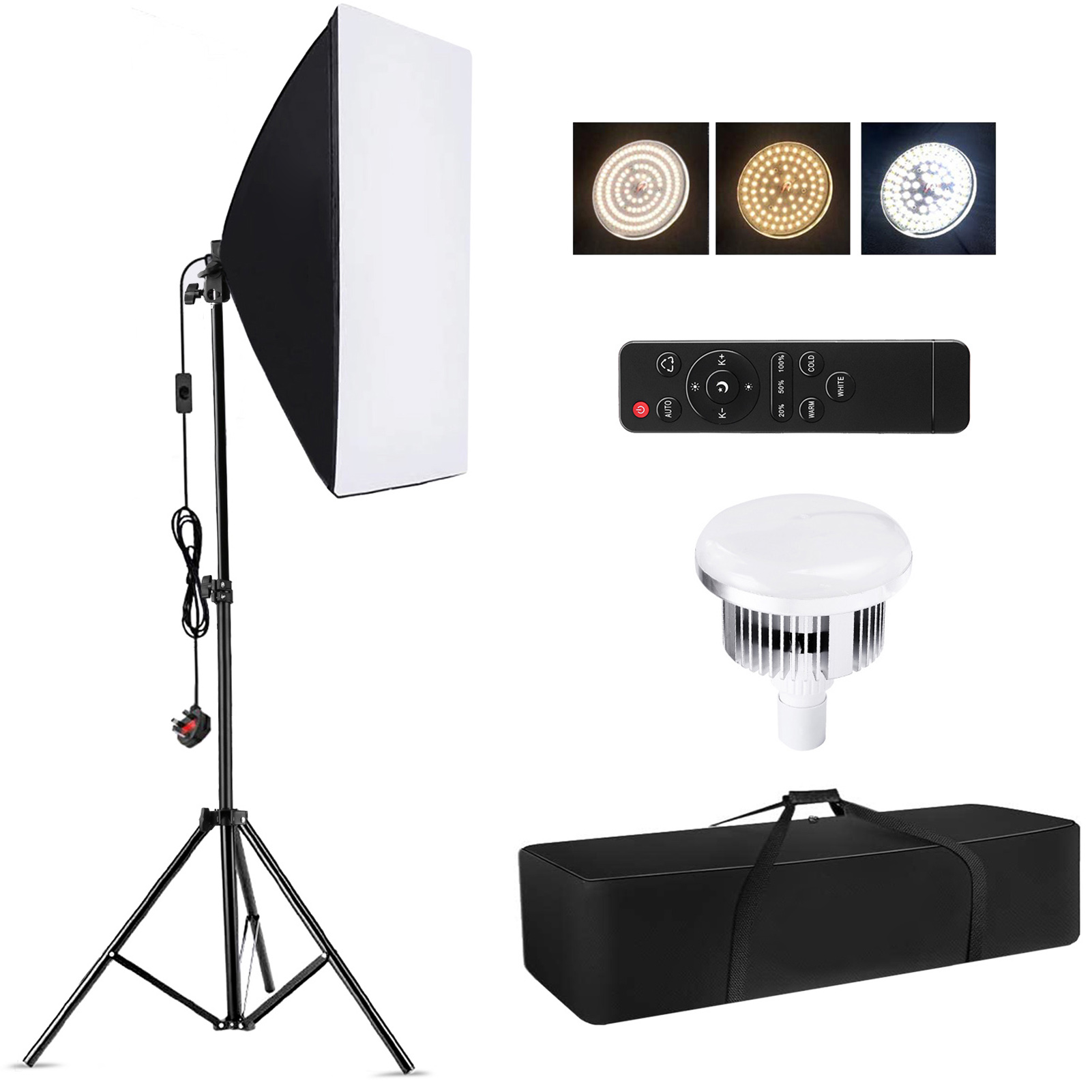 Photography Lighting For Products - ชุดไฟถ่ายภาพ Camnoon Studio พร้อมซอฟท์บ็อกซ์ ชุดไฟ LED