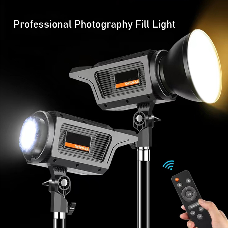 Photography Lighting Uk - 300W โคมไฟดวงอาทิตย์ LED Video Light หรี่แสงได้