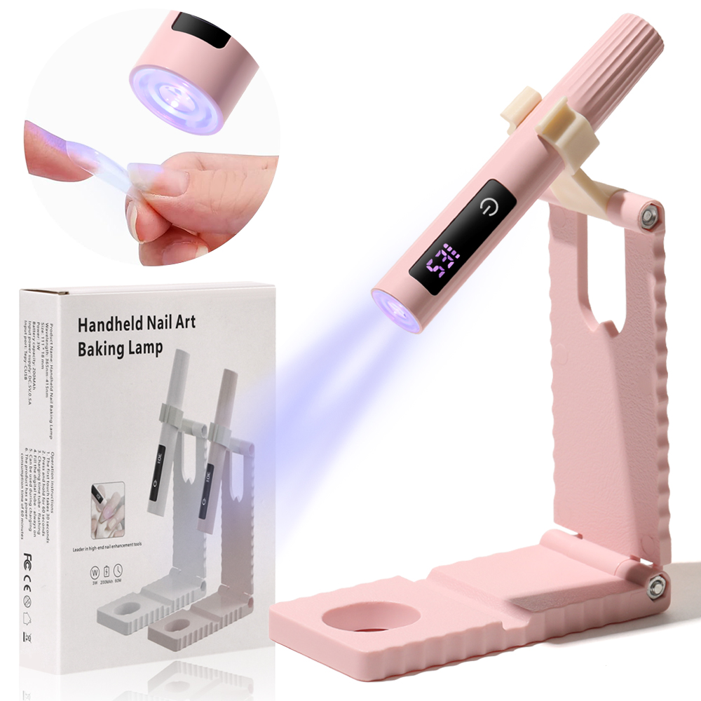 Photography Lighting Gel - เครื่องอบเล็บแบบพกพา ใช้แสง UV LED ชาร์จไฟได้ พร้อมไฟฉายในตัว