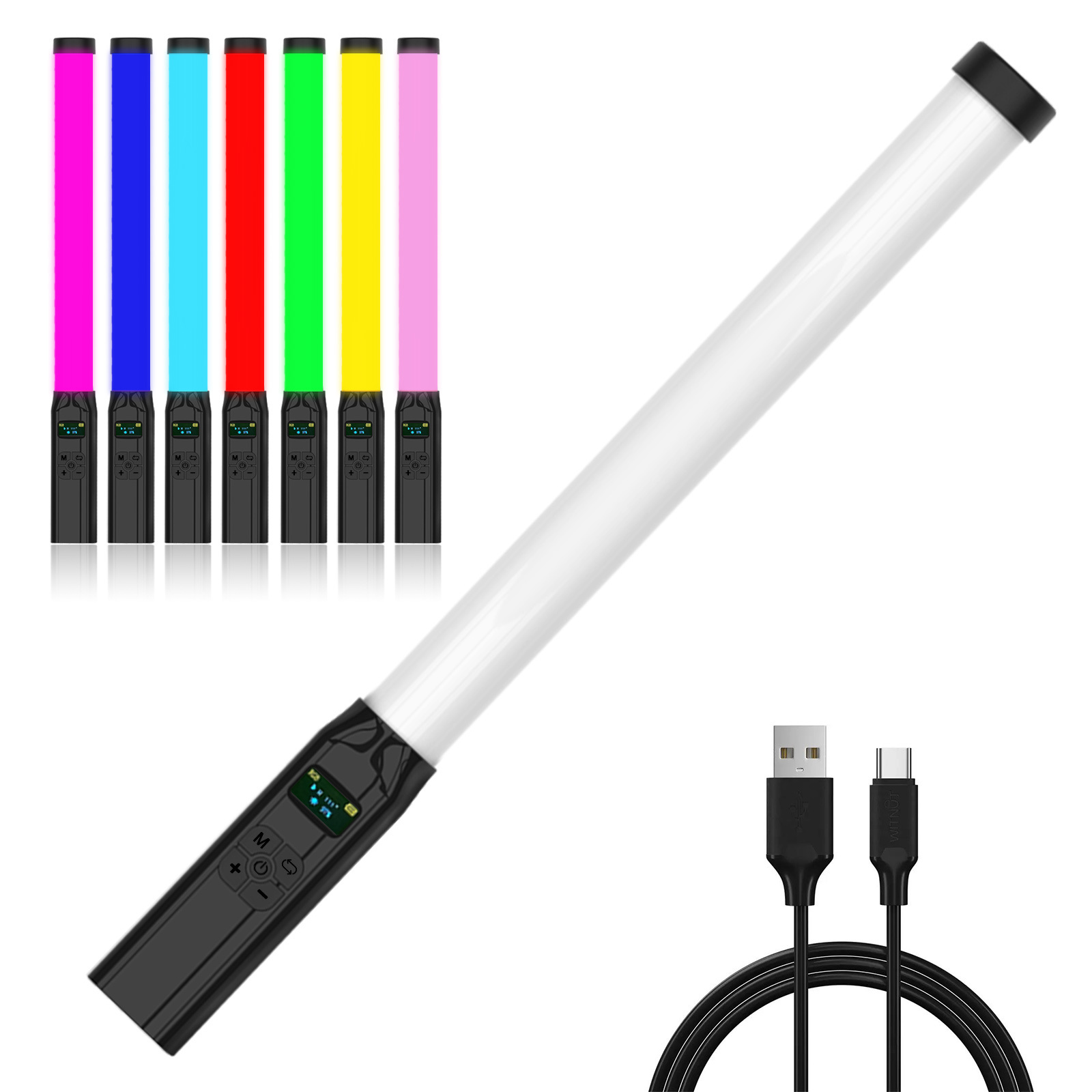 Photography Types Of Lighting - 50 ซม.RGB Stick Light Wand น้ําหนักเบามือถือหลอดไฟ