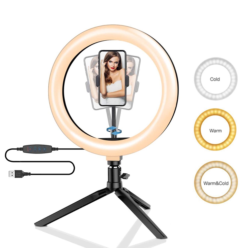 Photography Lighting Kit - 26 ซม.10 นิ้ว LED แหวน Selfie