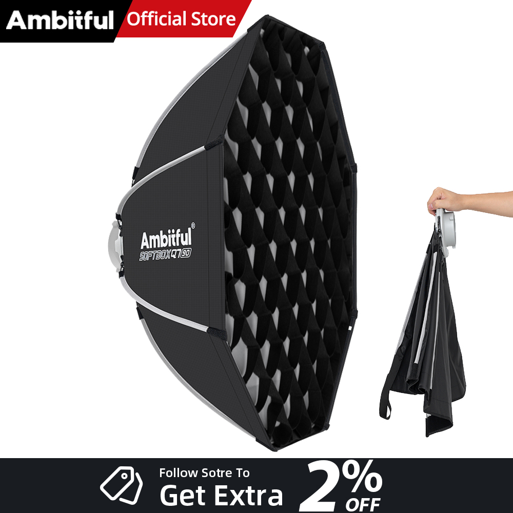 Photography Lighting Box - ซอฟต์บ็อกซ์ AMBITFUL Q7II 55/65/90 ซม. แบบแปดเหลี่ยม