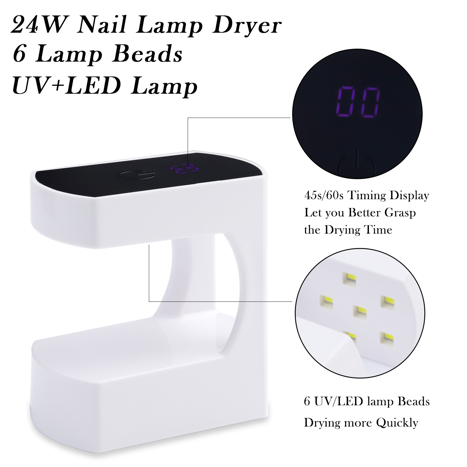 Photography Lighting Gel - โคมไฟเล็บ Mini USB LED และ UV