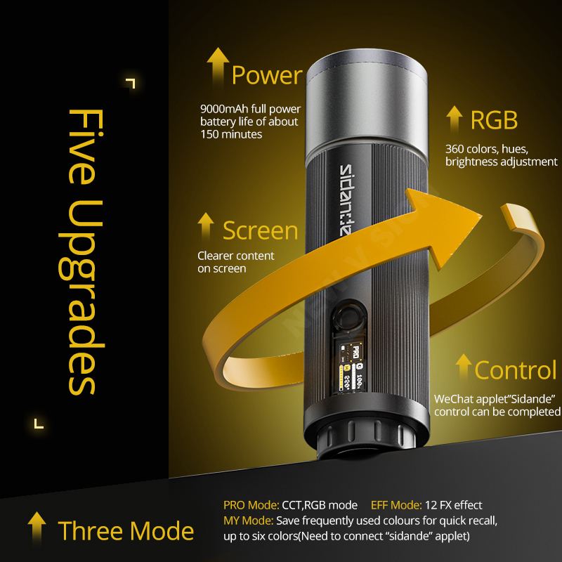 ไฟฉาย SIDANDE 12W PRO 3500-700 - Photography Lighting Uk บทวิจารณ์และราคา