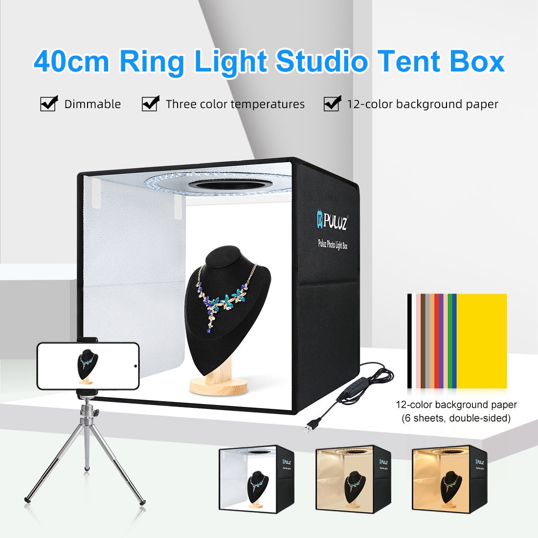PULUZ กล่องถ่ายภาพแบบพับได้ขนา - Photography Lighting For Products บทวิจารณ์และราคา