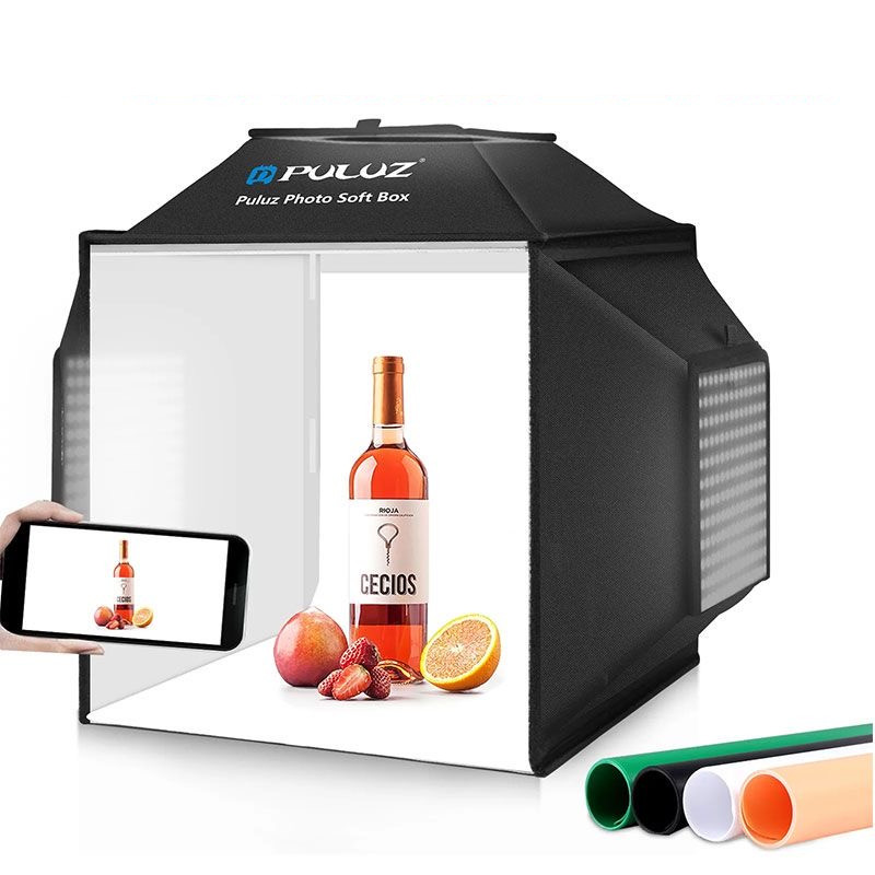 40 ซม.พับสตูดิโอถ่ายภาพกล่องไฟ - Photography Lighting Kit With Backdrop บทวิจารณ์และราคา