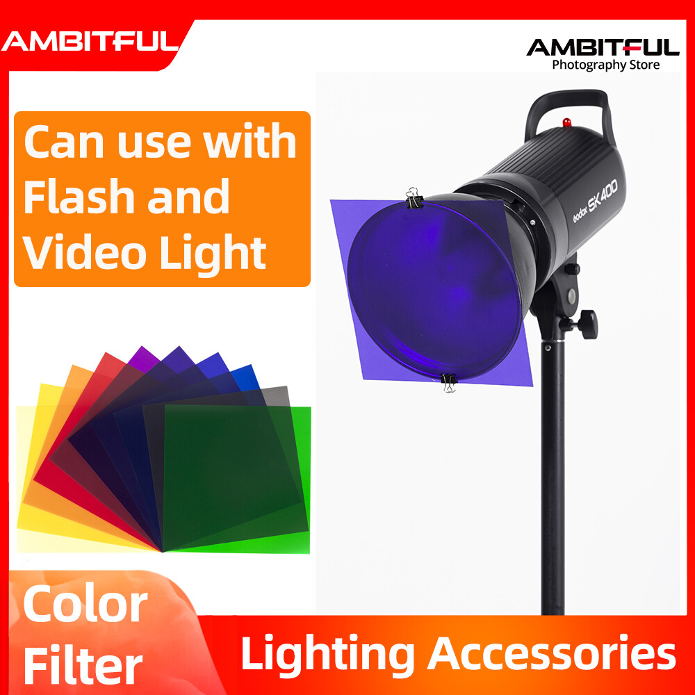 ฟิลเตอร์สีสำหรับไฟสตูดิโอ ขนาด - Photography Lighting Gel บทวิจารณ์และราคา