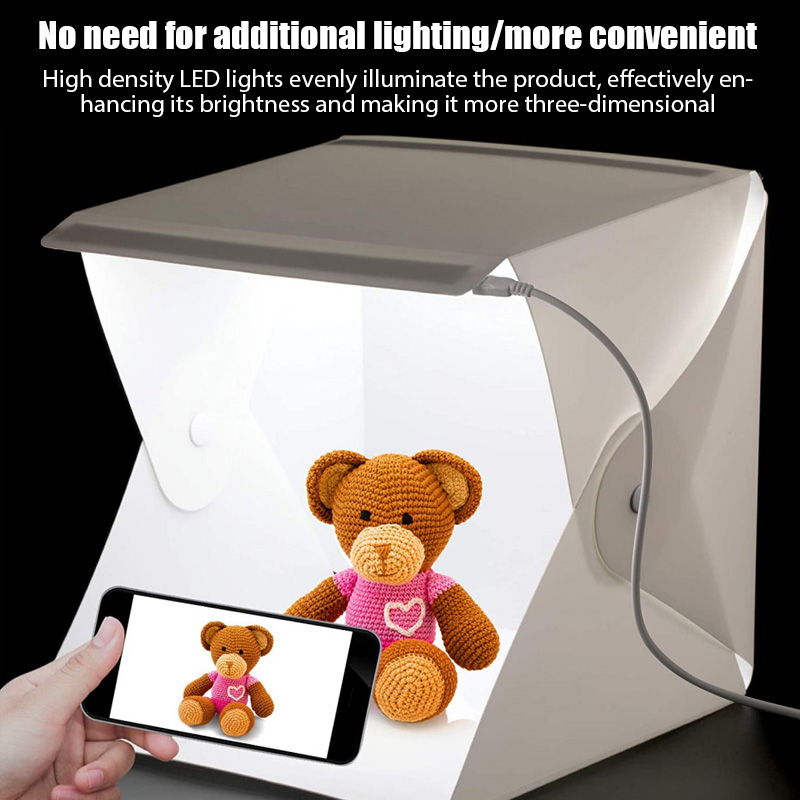 กล่องไฟถ่ายภาพขนาดเล็ก 23*22*2 - Photography Lighting Kit With Backdrop บทวิจารณ์และราคา