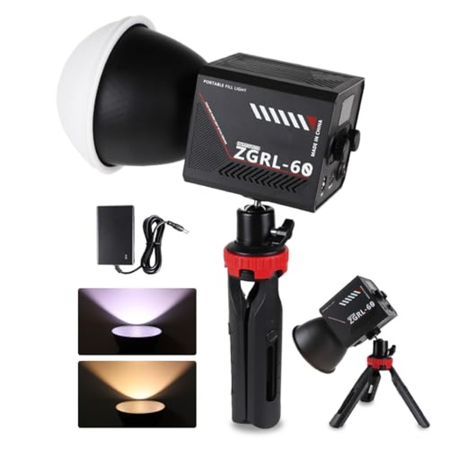 ไฟวิดีโอ LED COB 60W แบบพกพาพร - Photography Lighting Spotlight บทวิจารณ์และราคา