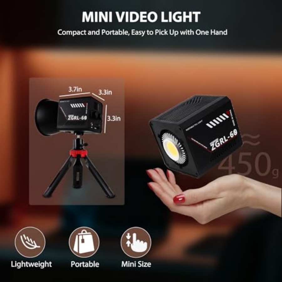 ไฟวิดีโอ LED COB 60W แบบพกพาพร - Photography Lighting Spotlight บทวิจารณ์และราคา
