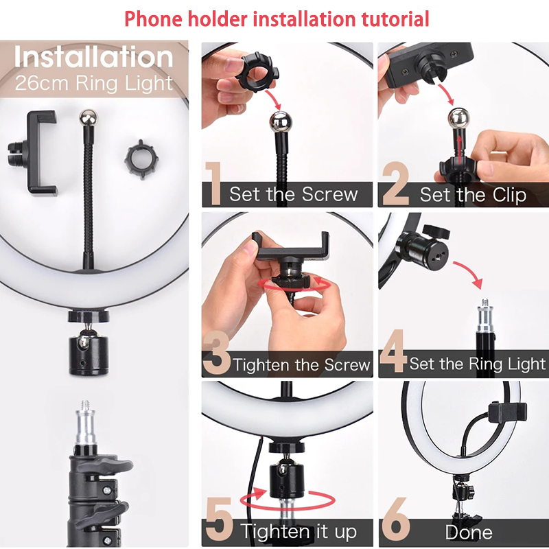 ไฟวิดีโอ 16/26/33 ซม. ไฟเซลฟี่ - Photography Lighting For Products บทวิจารณ์และราคา