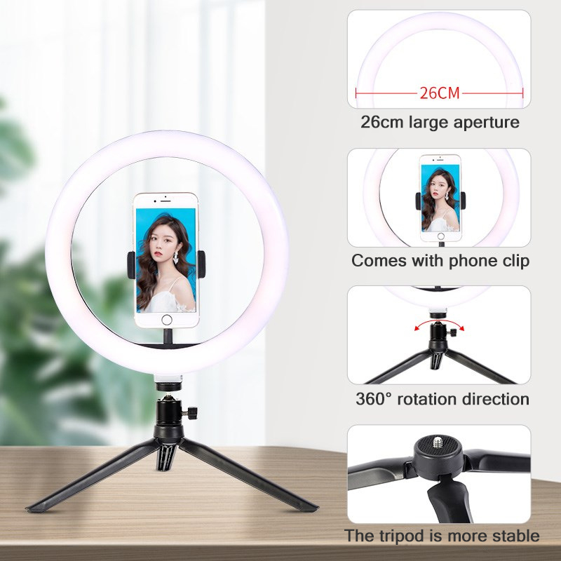 26 ซม.10 นิ้ว LED แหวน Selfie  - Photography Lighting Kit บทวิจารณ์และราคา