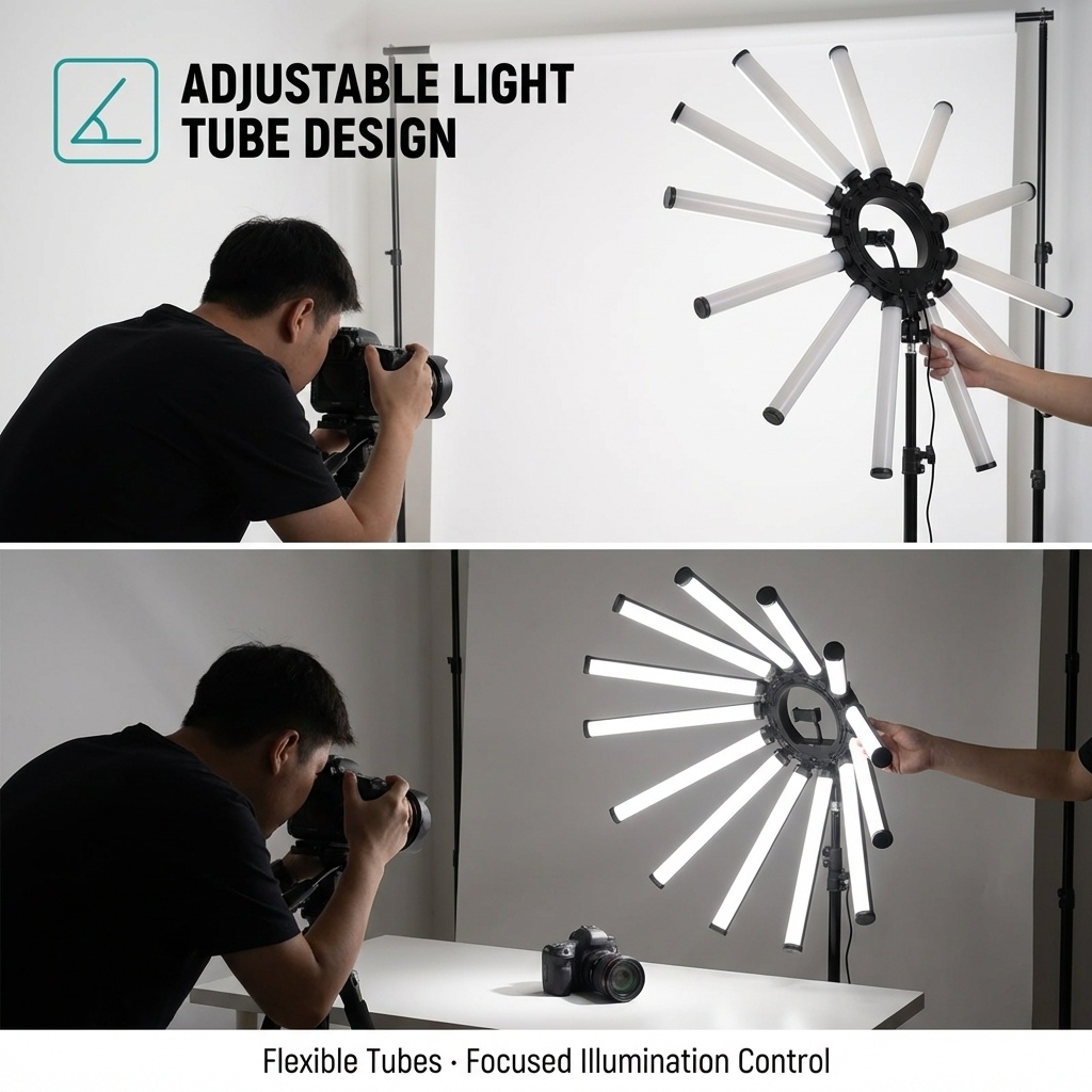 ชุดไฟถ่ายภาพแบบหลายหลอด 12 แขน - Photography Lighting Kit บทวิจารณ์และราคา