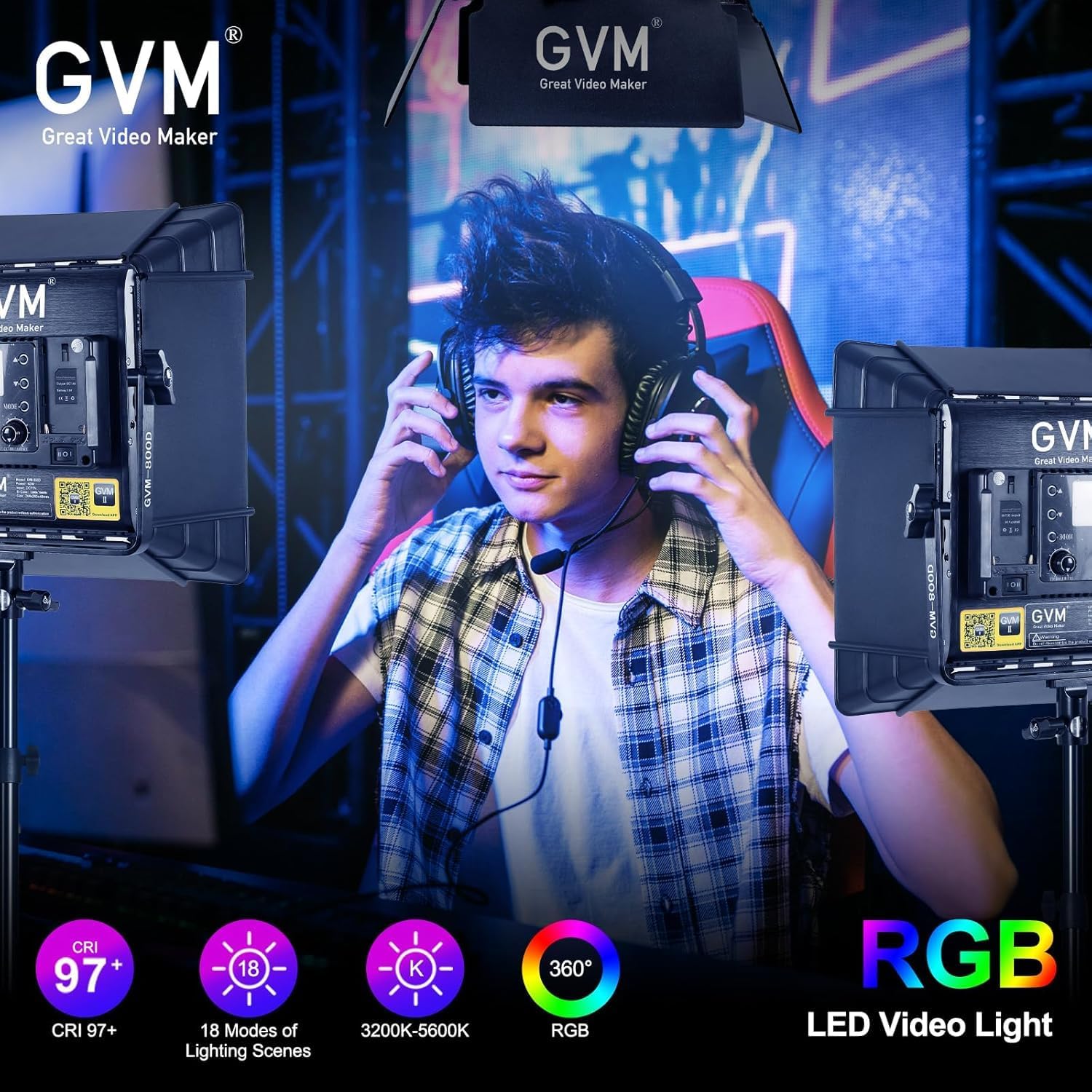ชุดไฟวิดีโอ LED RGB, ไฟสตูดิโอ - Photography Lighting Kit บทวิจารณ์และราคา