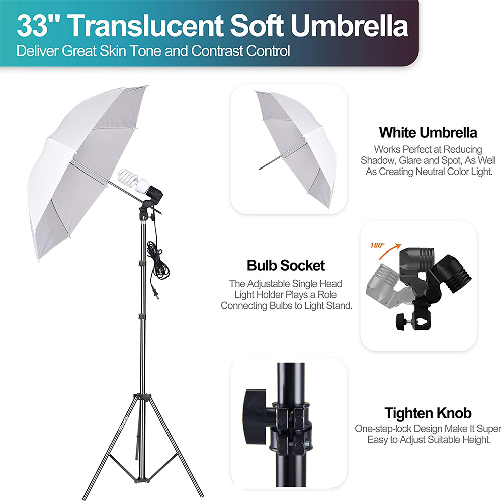 ชุดอุปกรณ์สตูดิโอถ่ายภาพราคาปร - Photography Lighting Kit With Backdrop บทวิจารณ์และราคา