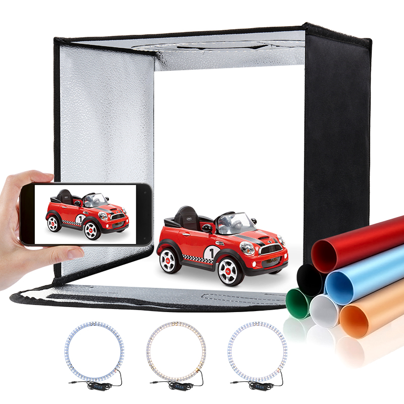 11.8x11.8 นิ้วพับสตูดิโอถ่ายภา - Photography Lighting Kit With Backdrop บทวิจารณ์และราคา