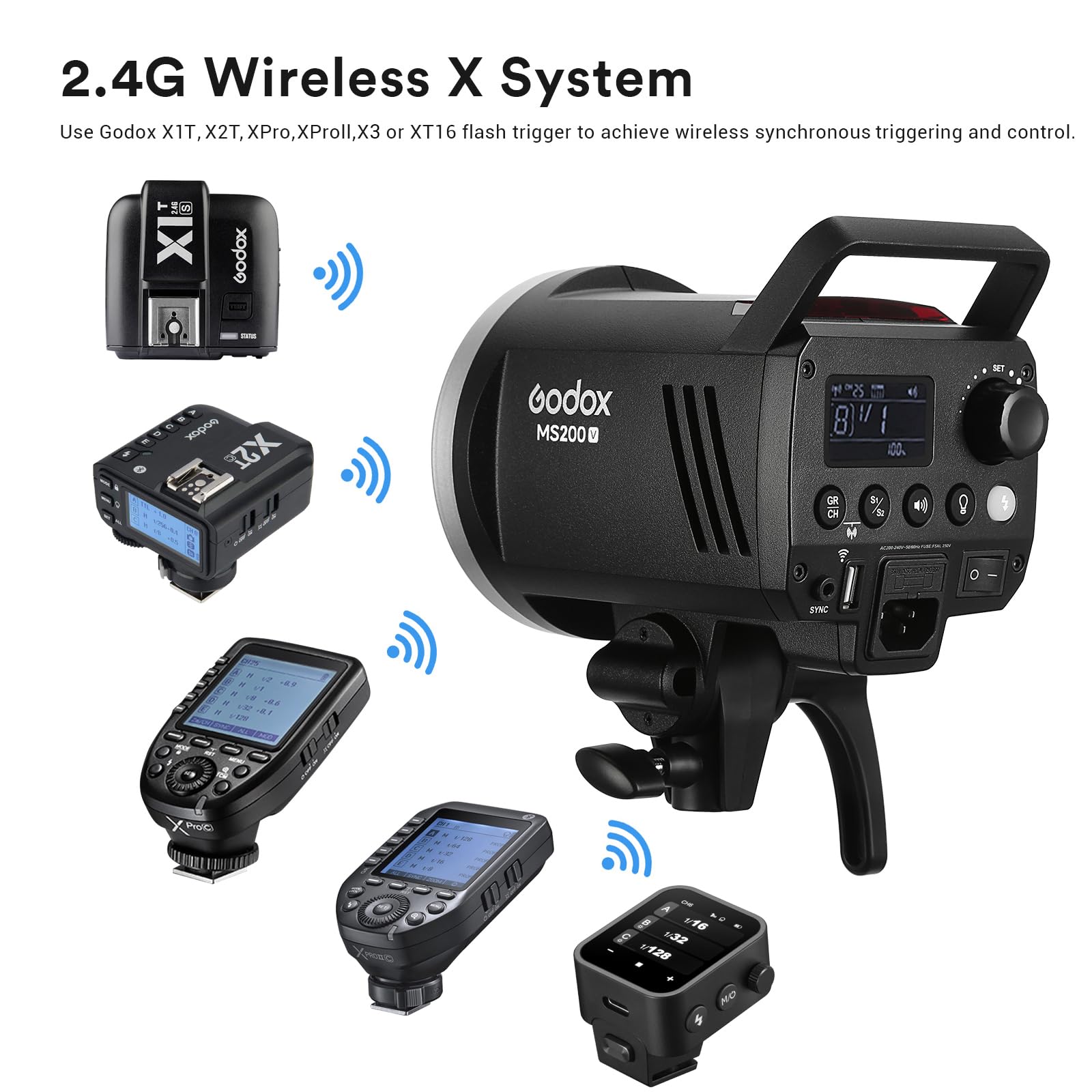 แฟลชสตูดิโอ Godox MS200V 200W  - Photography Lighting Portrait บทวิจารณ์และราคา