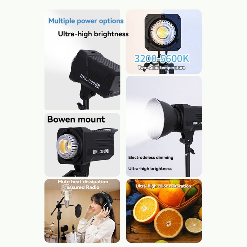 ไฟวิดีโอ LED แบบไบ 300W, ไฟ LE - Photography Lighting Spotlight บทวิจารณ์และราคา
