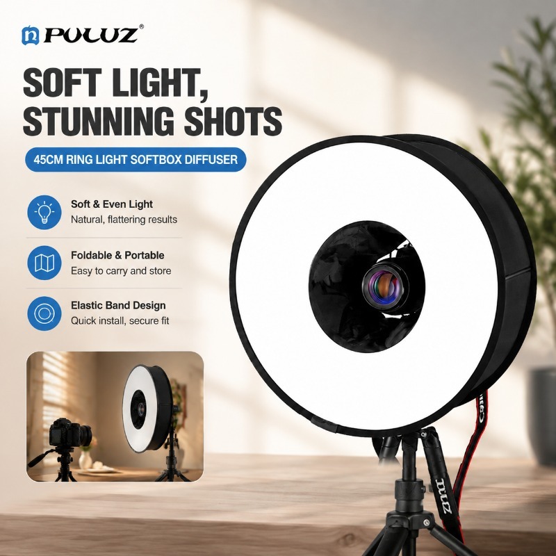 ซอฟต์บ็อกซ์แบบพับได้ขนาด 45 ซม - Photography Types Of Lighting บทวิจารณ์และราคา
