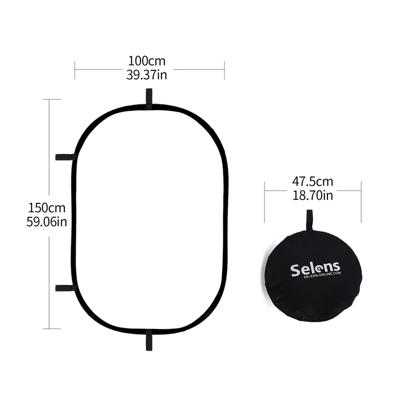 100X150CM พับ Oval สะท้อนแสง S - Photography Lighting Board บทวิจารณ์และราคา