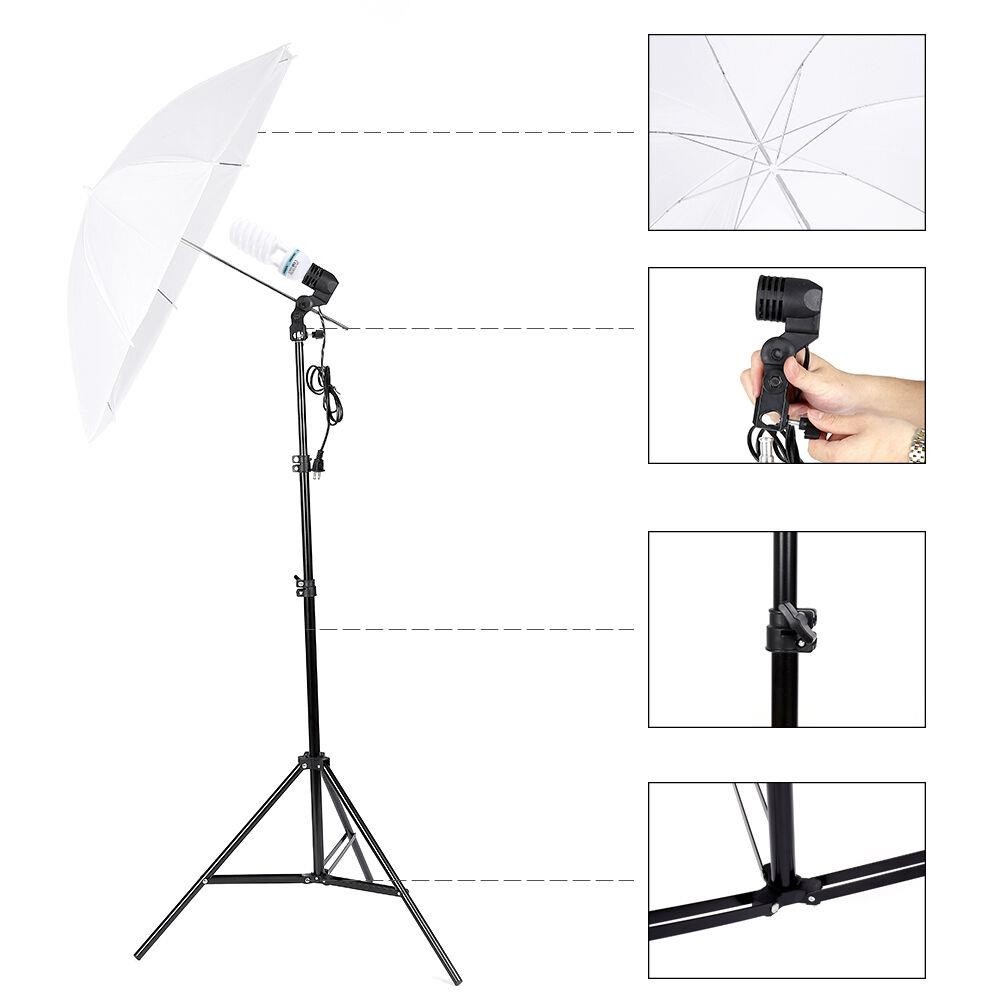 ชุดอุปกรณ์ไฟสตูดิโอถ่ายภาพ พร้ - Photography Lighting Kit With Backdrop บทวิจารณ์และราคา